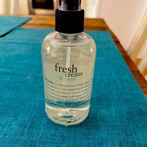 Philosophy’s Fresh Cream and Mint body spritz.